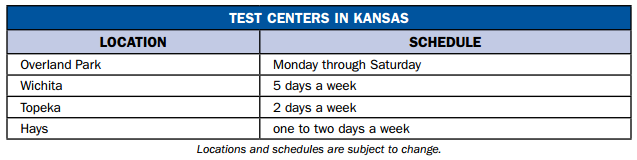 Kansas Pearson VUE Test Centers